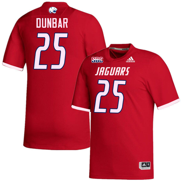 #25 Trae'von Dunbar South Alabama Jaguars Jerseys,College Football Uniforms,Apparels Stitched-Red
